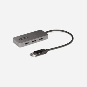 StarTech.com Hub MST DisplayPort 1.4 vers 3x HDMI 4K 60Hz - Chipset VMM5310/IT6563FN, Câble 30cm, Alimentation USB, Support Windows 10/11