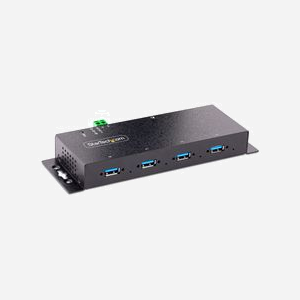 StarTech.com Hub Industriel USB 3.0 5Gbps 4 Ports, Montage Mural/DIN, Bornier 5-24V DC, Protection ESD/Surge, Chipset VIA/VLI VL817-Q7 - Miniature 1