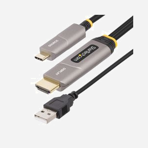 StarTech.com Câble Optique Actif USB-C vers HDMI 2.1, 9.15m, 4K 60Hz HDR10, HDCP 1.4/2.2, Compatible DP Alt Mode, Noir, CL3 - Miniature 1
