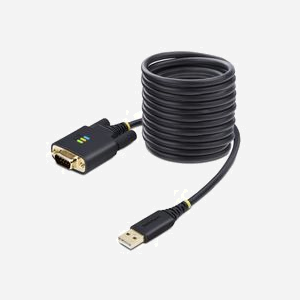 StarTech.com Adaptateur USB vers RS232 DB9, 3m, Chip FTDI FT232R, Rétention COM, 921.6Kbps, Windows/macOS/Linux, Protection ESD