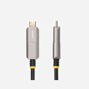 StarTech.com Câble Optique Actif USB-C vers HDMI 2.1 15.2m, 4K 60Hz HDR10, HDCP 1.4/2.2, Mode DP Alt, Alimentation USB, PVC, Noir - Miniature 2