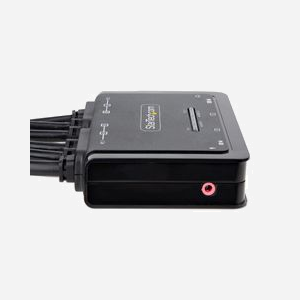 StarTech.com C2-DH46-UA2-CBL-KVM Commutateur KVM 2 Ports HDMI 4K 60Hz, USB-A, Audio 3.5mm avec câbles intégrés, compatible Windows/macOS/Linux - Miniature 4