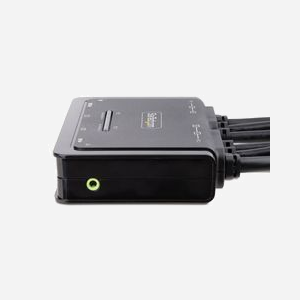 StarTech.com C2-DH46-UA2-CBL-KVM Commutateur KVM 2 Ports HDMI 4K 60Hz, USB-A, Audio 3.5mm avec câbles intégrés, compatible Windows/macOS/Linux - Miniature 5