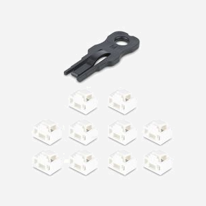 StarTech.com Kit de 10 Verrous de Port RJ45 avec Clé, Bloqueur Réutilisable 8P8C, Sécurité Ports Ethernet LAN, Noir/Blanc, 10x10x12mm - Miniature 5