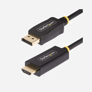 StarTech.com Câble Adaptateur DisplayPort 1.4 vers HDMI 2.0b 2m, 4K 60Hz HDR, HDCP 1.4/2.3, 18 Gbps, Contacts Or, Noir - Miniature 1