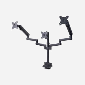 StarTech.com Support Bureau 3 Écrans 27" Bras Articulé, VESA 75/100mm, Pince/Passe-Fil, Hauteur Réglable 562mm, Rotation +/-90°, Charge Max 7kg/écran