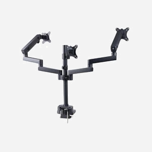 StarTech.com Support Bureau 3 Écrans 27" Bras Articulé, VESA 75/100mm, Pince/Passe-Fil, Hauteur Réglable 562mm, Rotation +/-90°, Charge Max 7kg/écran - Miniature 2
