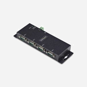 StarTech.com Serveur de Périphériques Série IP 4 Ports RS232 vers Ethernet RJ45, DB9, 921.6Kbps, Boîtier Métal, Montage Mural/Rail DIN, TAA