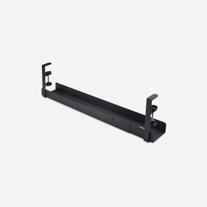 StarTech.com CALB-DESK-CABLE-TRAY Goulotte Passe Câble Bureau Acier Noir Ajustable 80-120cm, Pinces Fixation 5-50mm, Support Multiprise 105mm Largeur - Miniature 2