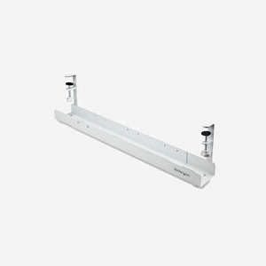 StarTech.com CALW-DESK-CABLE-TRAY : Goulotte Passe-Câbles Bureau Acier Blanc, Ajustable 80-120cm, Installation à Pinces (5-50mm), Largeur 105mm - Miniature 1