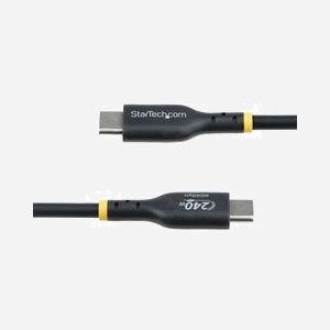 StarTech.com Câble USB-C 4m USB 2.0 240W PD EPR - USB-IF Certifié - 5A - Gaine TPE - Connecteurs Nickelés - Noir - USB2EPR4M - Miniature 4
