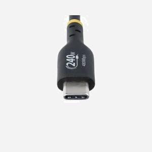 StarTech.com Câble USB-C 4m USB 2.0 240W PD EPR - USB-IF Certifié - 5A - Gaine TPE - Connecteurs Nickelés - Noir - USB2EPR4M - Miniature 5