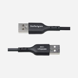 StarTech.com Câble USB-A vers USB-C 2m USB 2.0 3A Gaine TPE Noire - USB2AC2MNC - Charge et Synchronisation - AWG 22/30 - Contacts Nickel - Miniature 4