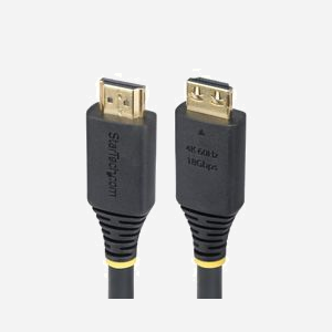 StarTech.com Câble HDMI 2.0 4.5m M/M, 4K 60Hz, 1440p 144Hz, HDR10, HDCP 2.2, ARC, 18Gbps, Gaine TPE, Connecteurs à Prise, AWG 28