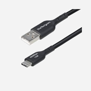 Câble StarTech.com USB-A vers USB-C 3m, USB 2.0, 3A, Gaine TPE, Connecteurs Nickel, AWG 23/28, Blindage Aluminium Mylar, Noir