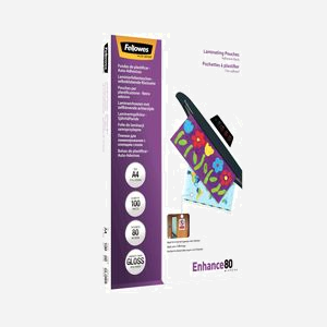Fellowes 5302202 : Film de Lamination A4, Épaisseur 80 µm, Boîte de 100 Pièces pour Documents Format A4 - Miniature 3