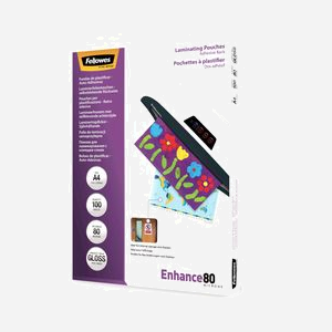 Fellowes 5302202 : Film de Lamination A4, Épaisseur 80 µm, Boîte de 100 Pièces pour Documents Format A4 - Miniature 2