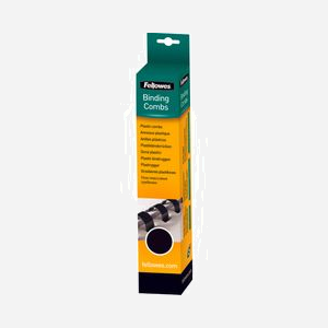 Fellowes 5331502 : Reliure A4 PVC Noir, 21 Anneaux, 12mm, Capacité 80 Feuilles, Lot de 25 - Miniature 1