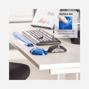 Fellowes 91177-72 Repose-Poignet Gel Bleu 122x88x18mm - Matériau Gel, Dimensions 122 mm x 88 mm x 18 mm, Poids 180 g, Code SH 84733080 - Miniature 3