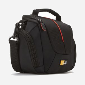 Case Logic 3201022 Étui Support Noir Polyester 190x121x178mm pour Compact System, Hybrid et High Zoom Cameras, poche latérale, dragonne et brassard