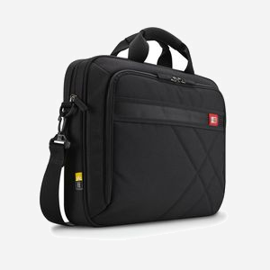 Case Logic DLC-115 Noir Sac Messenger pour ordinateur portable jusqu'à 15.6", Polyester, Compartiment tablette, Sangle épaule amovible, 550g