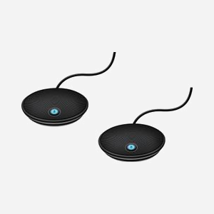 Microphone de Table Logitech 989-000171 Noir, Omnidirectionnel, 100-11000 Hz, Bluetooth/3.5mm, Portée 8.5m, Réduction de Bruit, Kit de 2 - Miniature 1