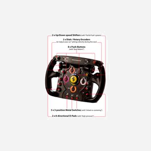 Thrustmaster Ferrari F1 Noir RF Volant Analogique PC/PS3, Palettes F1 Métal, Angle 40-1080°, Force Feedback, Technologie H.E.A.R.T., Pédalier Métal Ajustable - Miniature 5