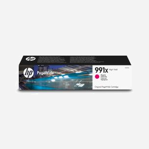 HP 991X Cartouche PageWide Magenta Haut Rendement (XL) 187ml, 16000 pages, Encre Pigmentée, M0J94AE, Compatible HP PageWide