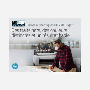 HP Cartouche Encre 730 DesignJet Noir Mat Pigmentée 130ml - Compatibilité DesignJet T1700 - Code OEM P2V65A - Miniature 2