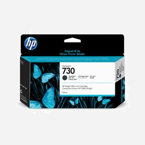 HP Cartouche Encre 730 DesignJet Noir Mat Pigmentée 130ml - Compatibilité DesignJet T1700 - Code OEM P2V65A - Miniature 1