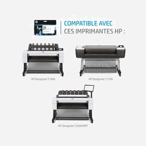 HP Cartouche DesignJet 730 Gris P2V66A - Encre à colorant 130ml - Jet d'encre - Compatibilité DesignJet T1700 - Rendement Standard - Miniature 5