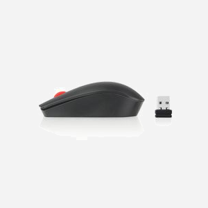 Souris Lenovo 4X30M56887 Optique 1200 DPI RF Sans Fil Ambidextre 3 Boutons Noir/Rouge avec Récepteur USB-A Nano, Piles AA, Compatible Windows - Miniature 2