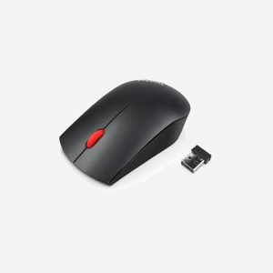Souris Lenovo 4X30M56887 Optique 1200 DPI RF Sans Fil Ambidextre 3 Boutons Noir/Rouge avec Récepteur USB-A Nano, Piles AA, Compatible Windows - Miniature 3