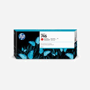 HP Cartouche Encre DesignJet 746 Rouge Chromatique 300ml, Pigmentée, pour DesignJet Z6/Z9, Ref P2V81A