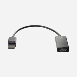 HP Adaptateur DisplayPort 1.4 mâle vers HDMI Type A femelle True 4K, 60Hz, Noir, 38g, usage professionnel (Référence 2JA63AA)