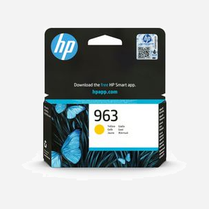 HP 963 Cartouche d'Encre Jaune Authentique 3JA25AE - Encre à Pigments 10.7ml, Rendement 700 pages, Compatibilité Imprimantes HP, Température 5-35°C - Miniature 1