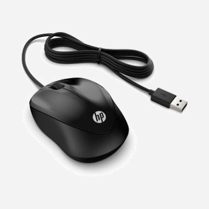 HP Souris Filaire 1000 4QM14AA#ABB - USB Type-A 1200 DPI 3 Boutons Ambidextre - Câble 1.5m - 100 x 58.5 x 39.5 mm - Noir - Miniature 2