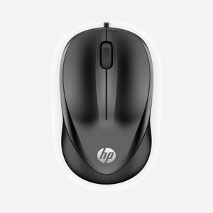 HP Souris Filaire 1000 4QM14AA#ABB - USB Type-A 1200 DPI 3 Boutons Ambidextre - Câble 1.5m - 100 x 58.5 x 39.5 mm - Noir - Miniature 1