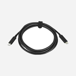 HP Câble USB-C vers USB-C 5AR72AA, 100W, Mâle/Mâle, Connecteurs droits, Noir, Compatible Z Display, Segment Professionnel - Miniature 1