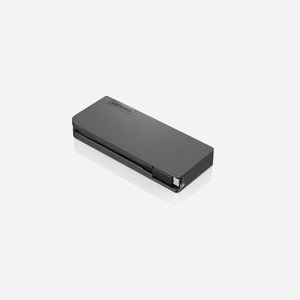 Station d'accueil Lenovo 4X90S92381 USB 3.2 Gen 1 Type-C, Ethernet Gigabit, HDMI 2.0 (4K Ultra HD), VGA, 1x USB 2.0, 1x USB 3.2 Gen 1 Type-A, Gris - Miniature 1