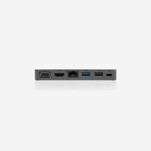 Station d'accueil Lenovo 4X90S92381 USB 3.2 Gen 1 Type-C, Ethernet Gigabit, HDMI 2.0 (4K Ultra HD), VGA, 1x USB 2.0, 1x USB 3.2 Gen 1 Type-A, Gris - Miniature 3