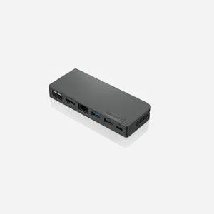 Station d'accueil Lenovo 4X90S92381 USB 3.2 Gen 1 Type-C, Ethernet Gigabit, HDMI 2.0 (4K Ultra HD), VGA, 1x USB 2.0, 1x USB 3.2 Gen 1 Type-A, Gris - Miniature 2