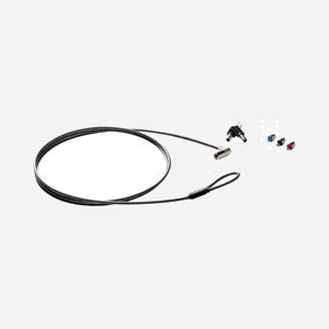 HP Câble de Sécurité à Clé 6UW42AA - Verrou Universel pour Ordinateur Portable, Station d'accueil & Accessoires - Longueur 1.83m, Noir/Argent, 2 Clés