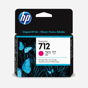 HP Cartouche Encre DesignJet 712 Magenta 3ED68A, 29ml, Encre à Colorant, pour DesignJet T210/T230/T250/T630/T650 - Miniature 1