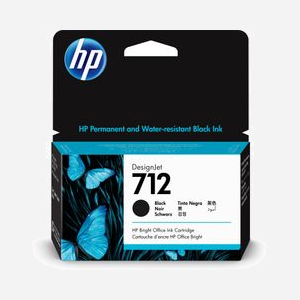HP Cartouche d'encre DesignJet 712 Noir 3ED70A - Encre Pigmentée 38ml - Compatibilité DesignJet T210/T230/T250/T630/T650