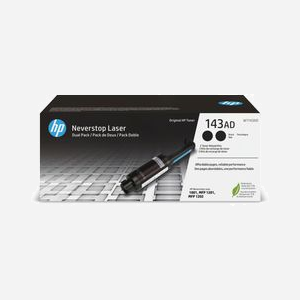 HP Kit de Recharge Toner Noir Neverstop 143AD (Double Pack) - 2 x 2500 Pages - Technologie Laser - W1143AD - Miniature 1