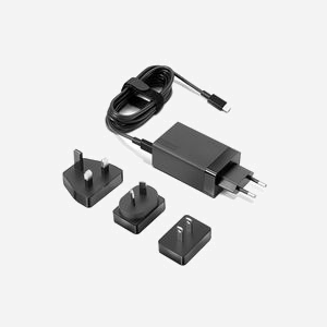 Lenovo Chargeur Secteur Universel 65W 40AW0065WW USB Type-C Power Delivery 3.0 - 5-20V / 1.2A - Câble 1.8m - Multi-Prises (AU, EU, UK, US) - Miniature 3