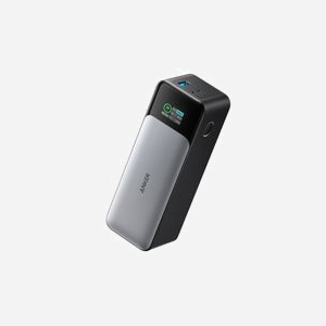 Anker 737 Power Bank 24000 mAh 1x USB-A, 2x USB-C 140W Noir/Argent, écran intégré, compatible Mobile/Laptop/Netbook, 155.7x54.6x49.5mm, 632g