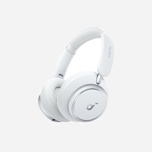 Anker Space Q45 Écouteurs Circum-aural Bluetooth 5.3, Filaire/Sans Fil, USB Type-C, Autonomie 50h (ANC), Microphone intégré, Blanc A3040G21