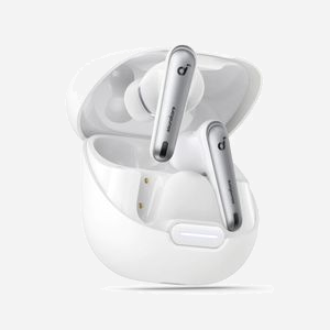 Anker Liberty 4 NC Écouteurs Sans Fil Bluetooth 5.3 Blanc - Suppression Active du Bruit, LDAC, IPX4, Autonomie 50h avec Boîtier USB Type-C